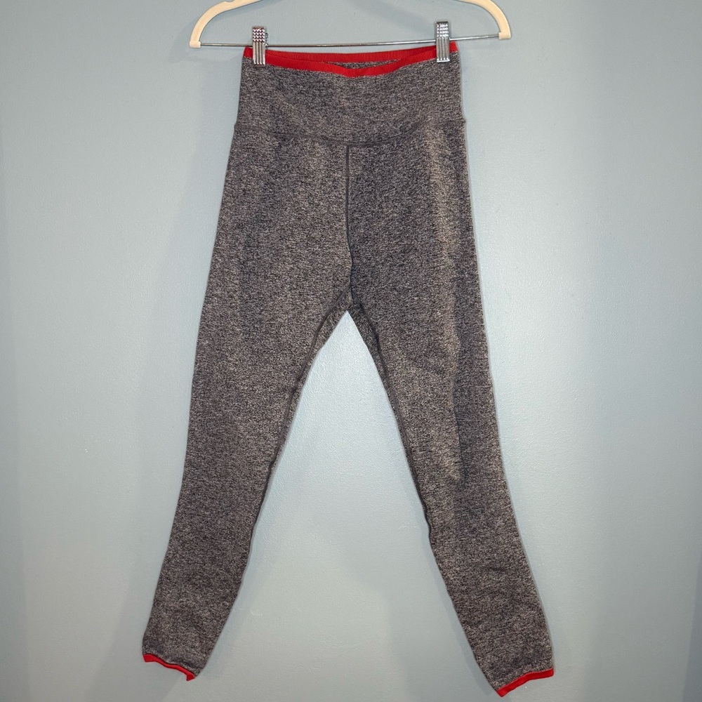 Athleta Women’s Gray Leggings with Red Trim